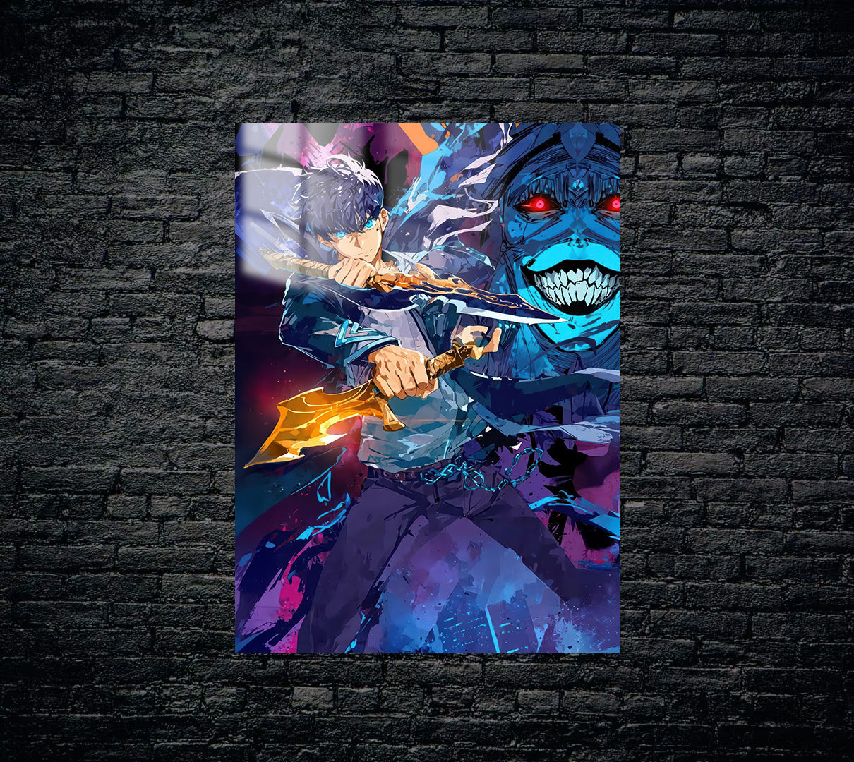 Solo Leveling Sung Jinwoo Metal Poster 1608