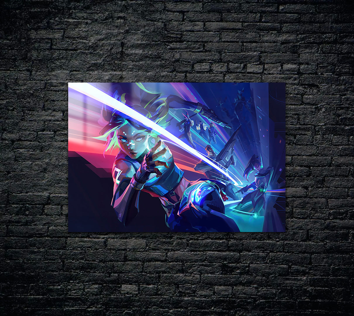 Neon Valorant Metal Poster 1100
