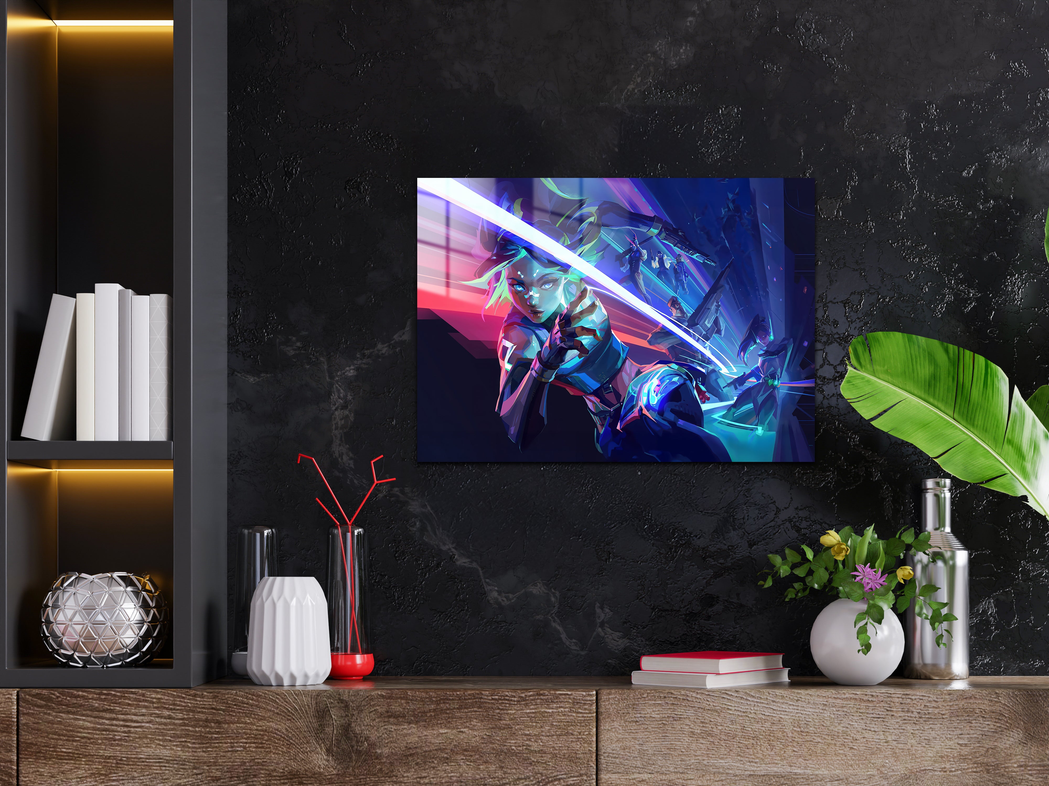 Neon Valorant Metal Poster 1100