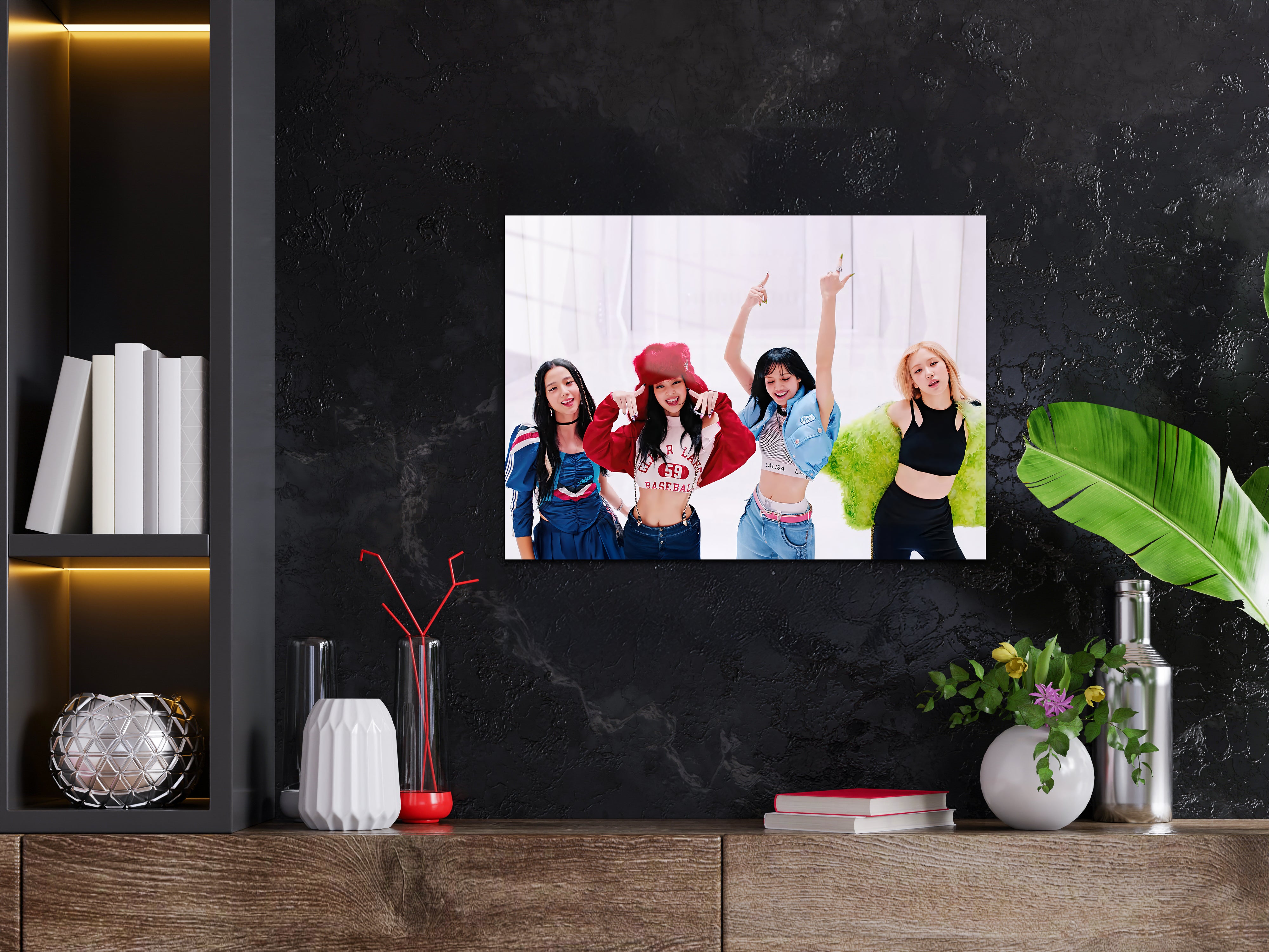 Black Pink Metal Poster 1482