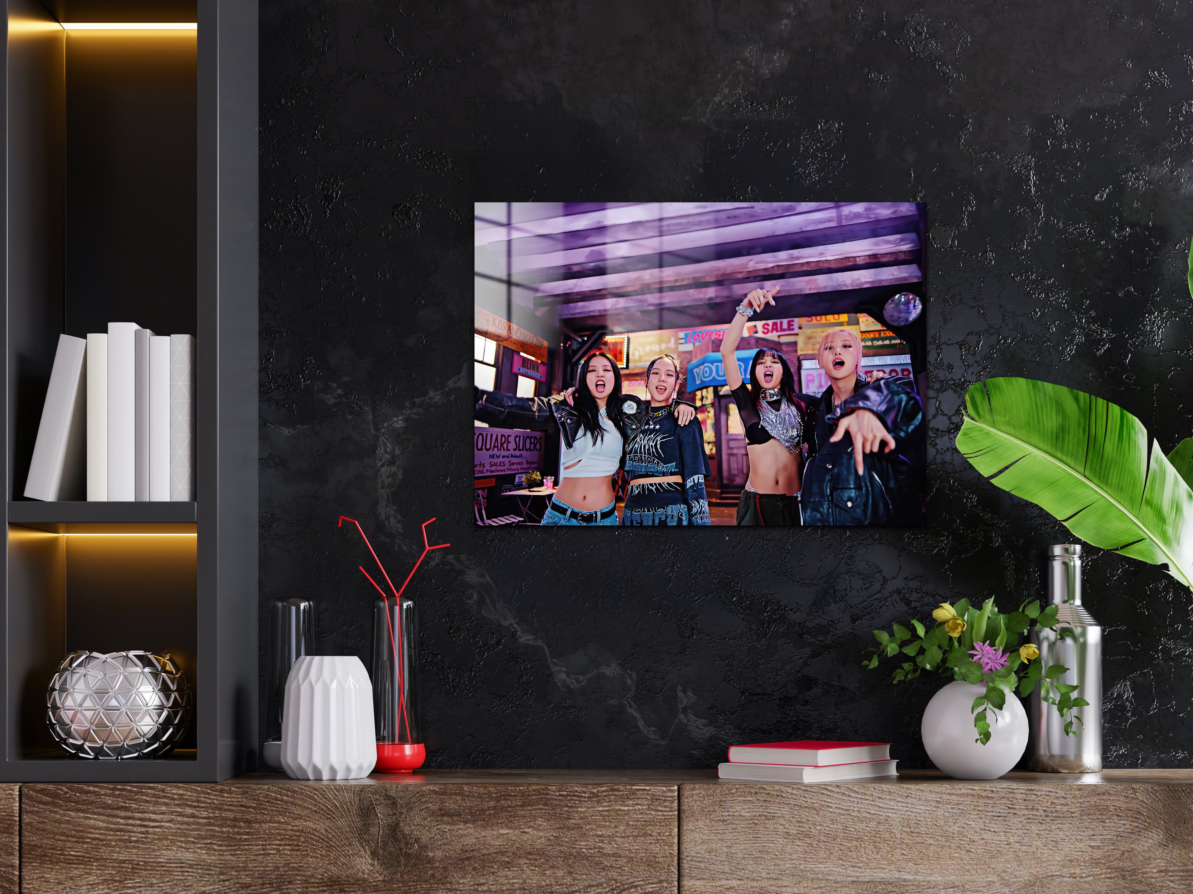 Black Pink Metal Poster 1484