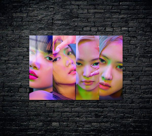 Black Pink Metal Poster 1474