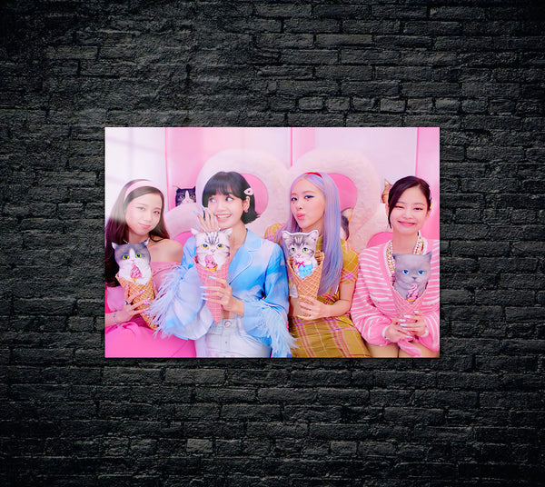 Black Pink Metal Poster 1478