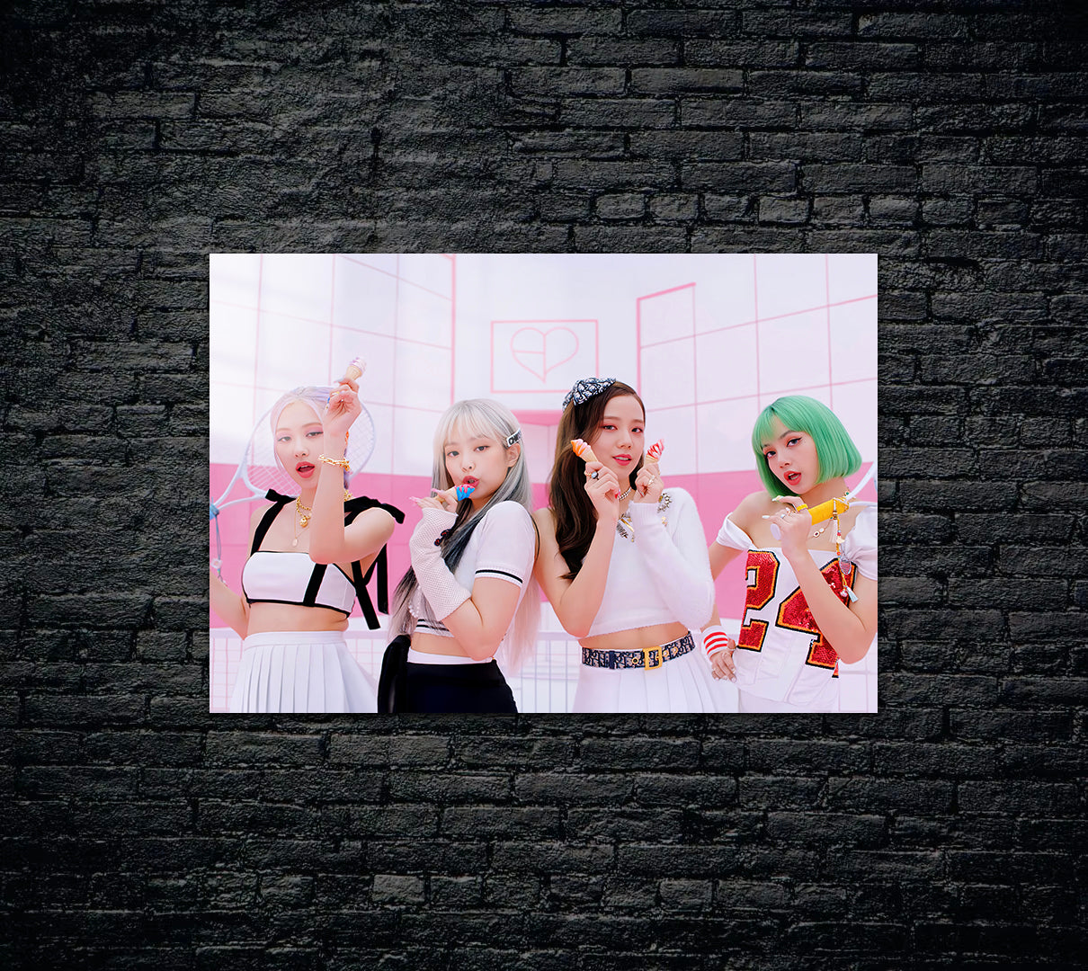 Black Pink Metal Poster 1479