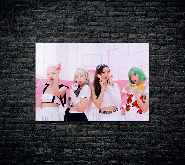 Black Pink Metal Poster 1479
