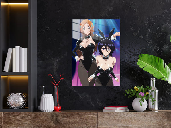 Bleach Orihime Inoue Rukia Kuchiki Metal Poster 95