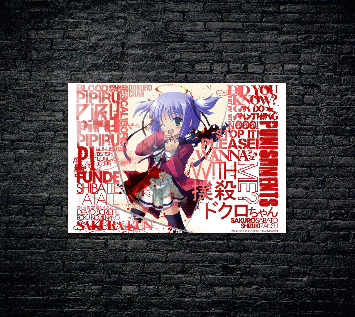 Bokusatsu Tenshi Dokuro-chan Metal Poster 1291
