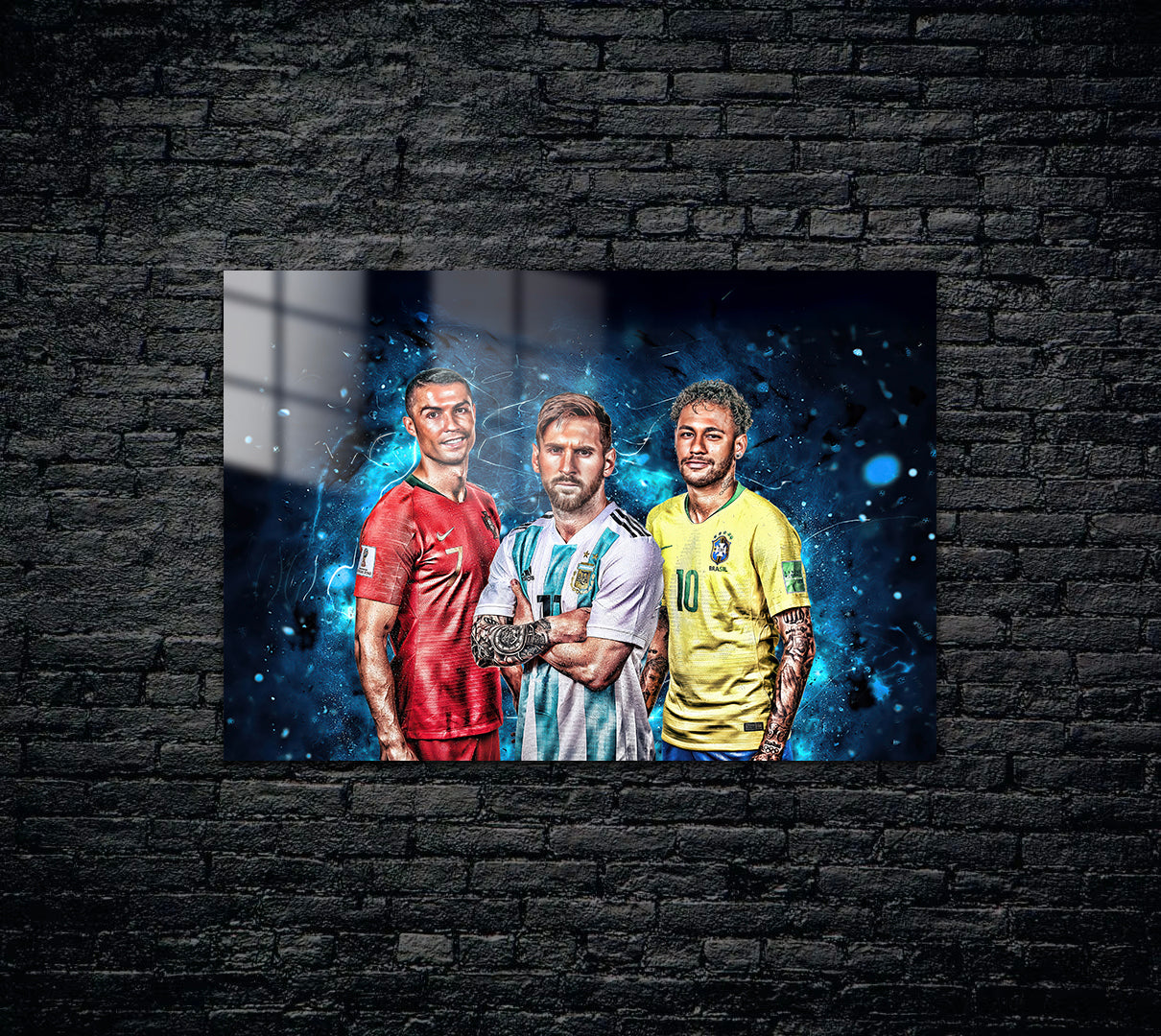 Cristiano Ronaldo Messi Neymar Metal Poster 1384