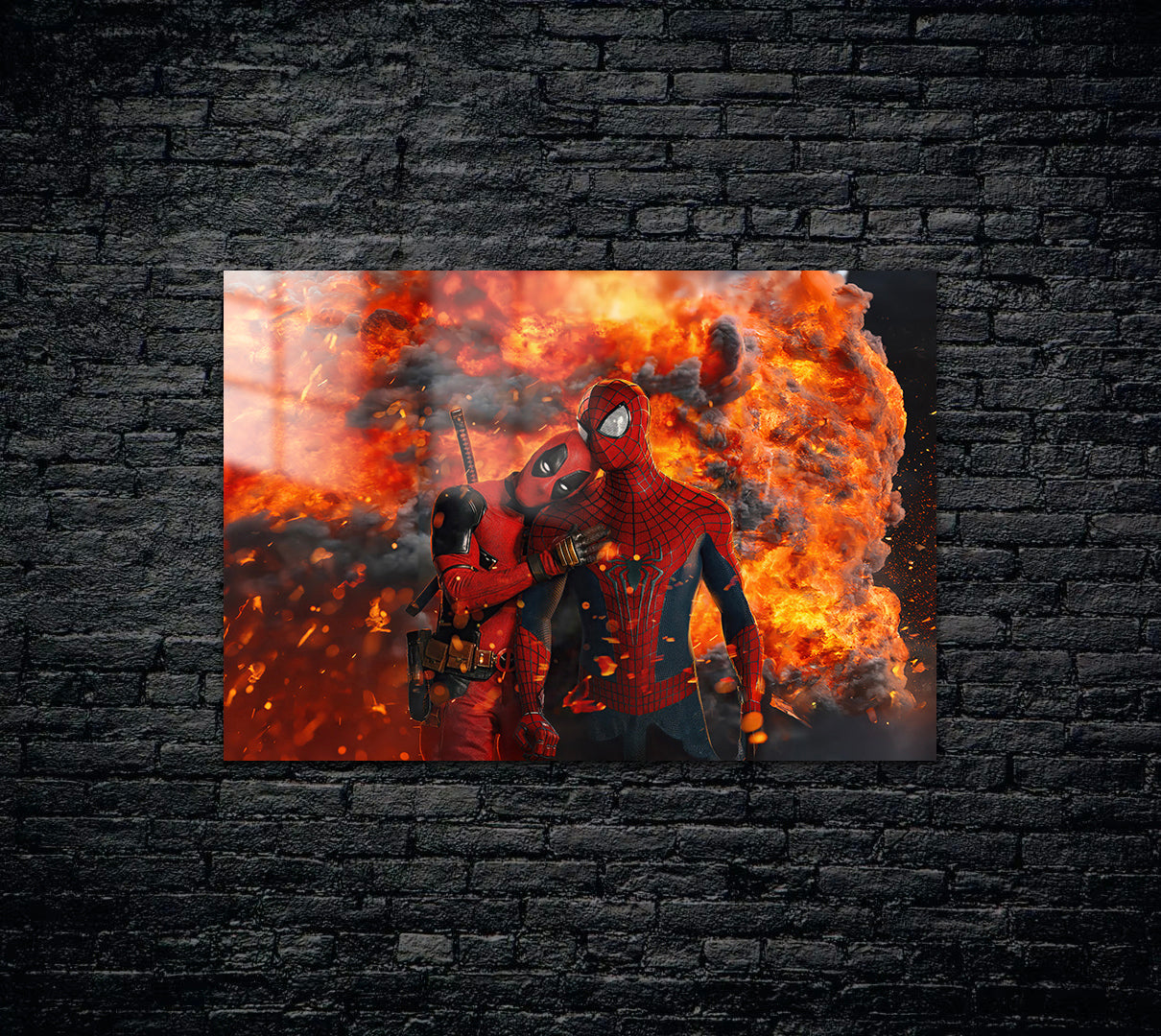 Deadpool Spiderman Metal Poster 966