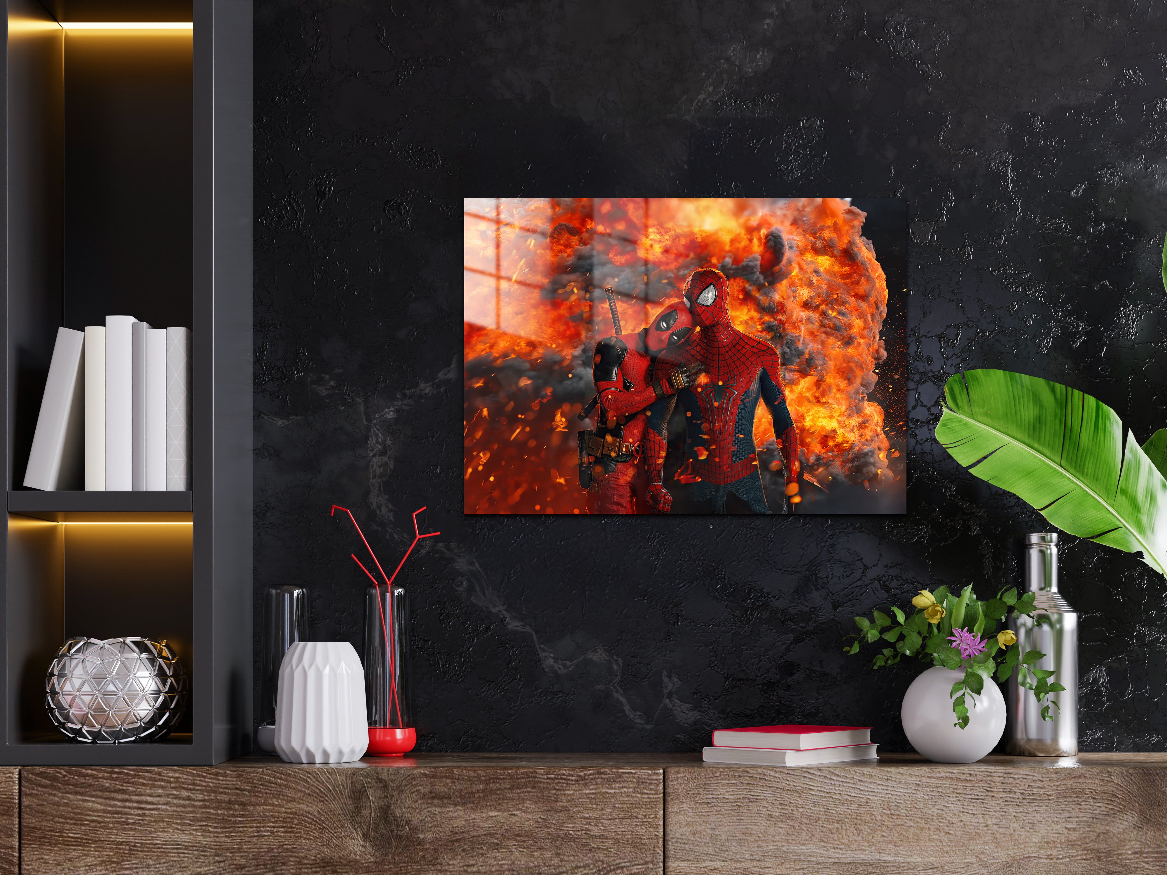 Deadpool Spiderman Metal Poster 966