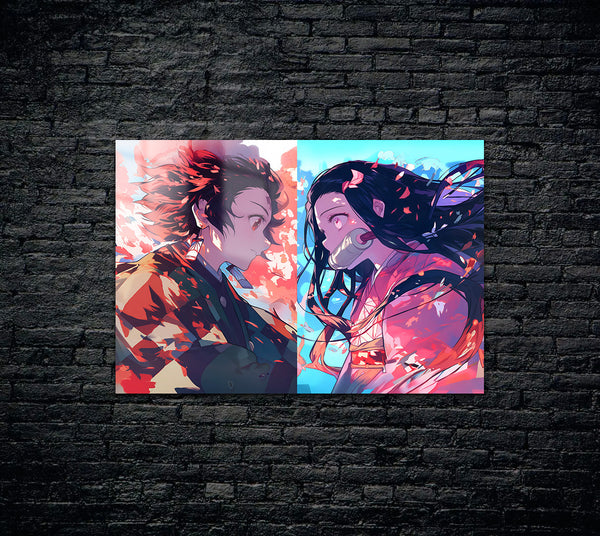 Demon Slayer Tanjiro Nezuko Metal Poster 236