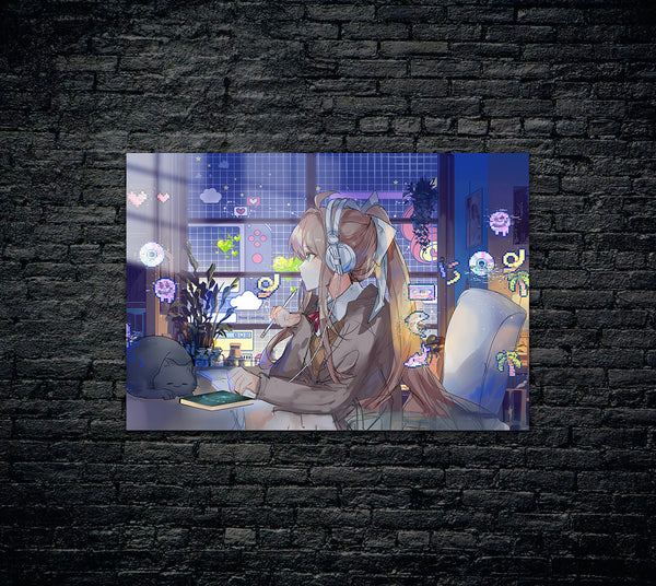 Doki Doki Literature Club Metal Poster 1311