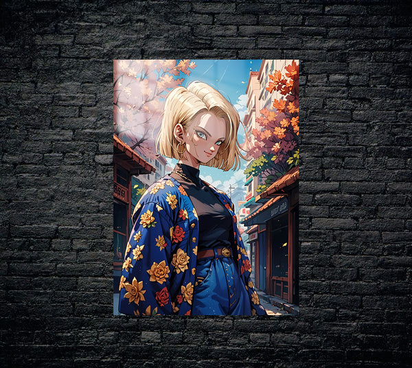 Dragon Ball Android 18 Metal Poster 306