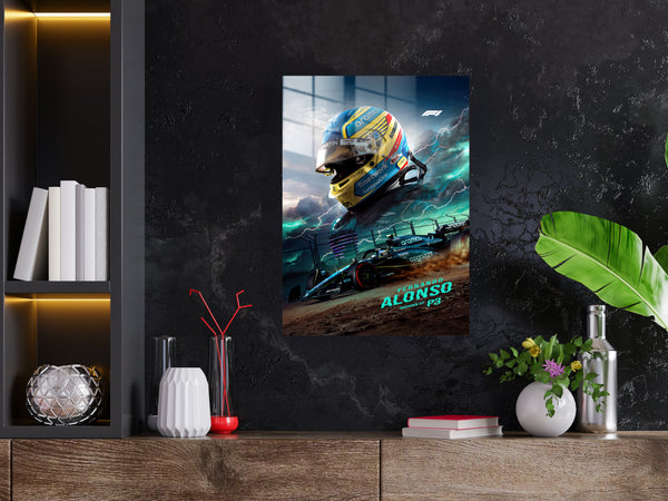 Fernando Alonso F1 Formula 1 Metal Poster 1591