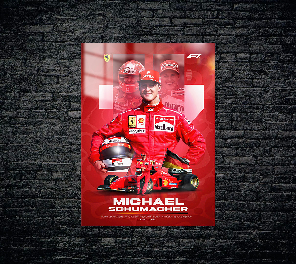 Michael Schumacher F1 Formula 1 Metal Poster 1588