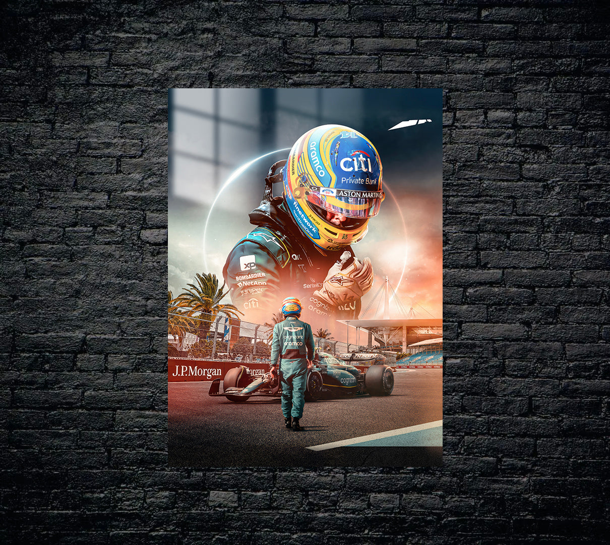 Fernando Alonso F1 Formula 1 Metal Poster 1590