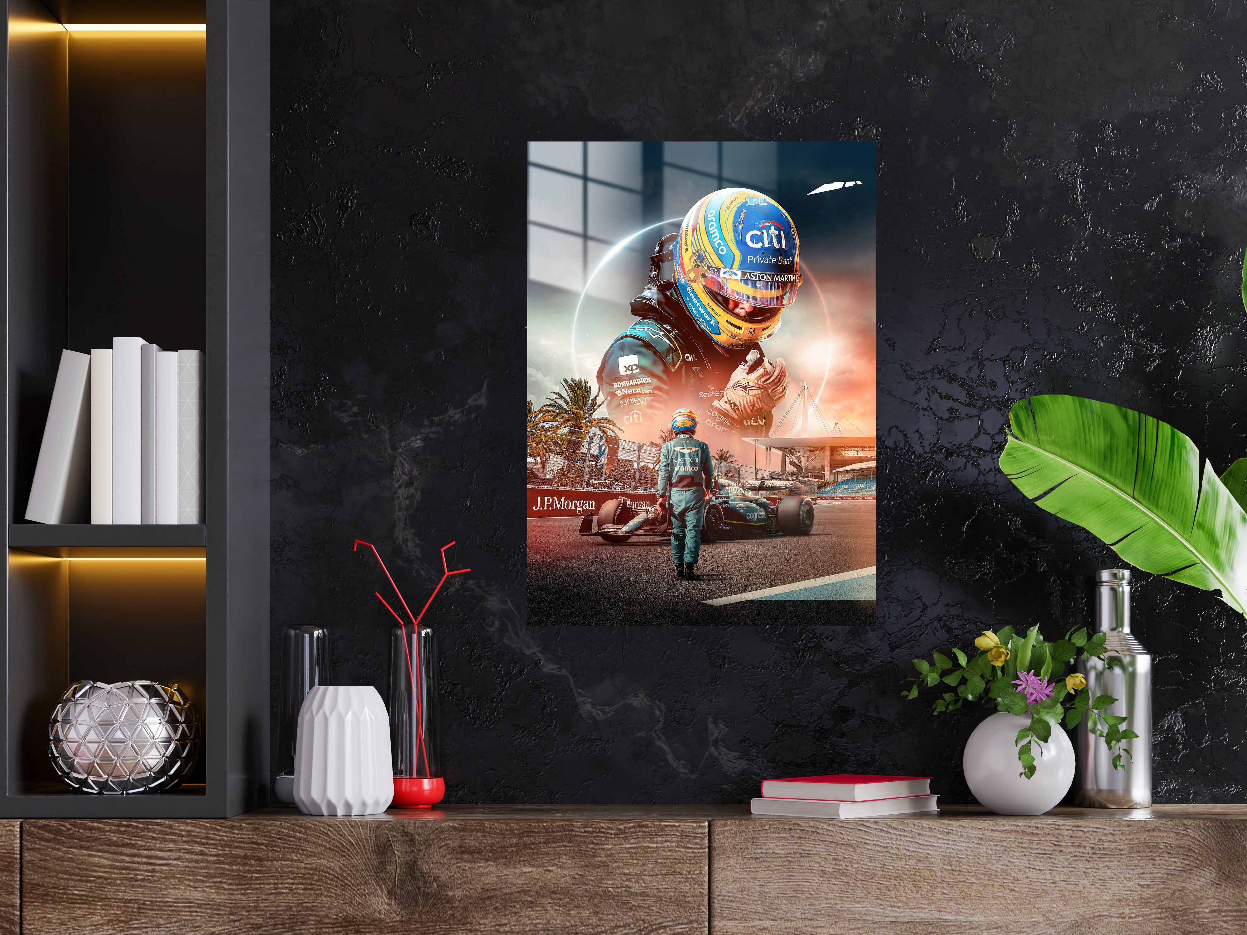 Fernando Alonso F1 Formula 1 Metal Poster 1590