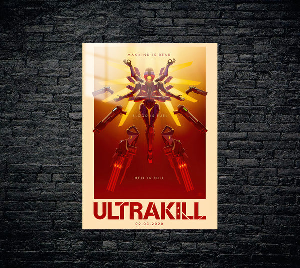 Ultrakill Gabriel Metal Poster 1355