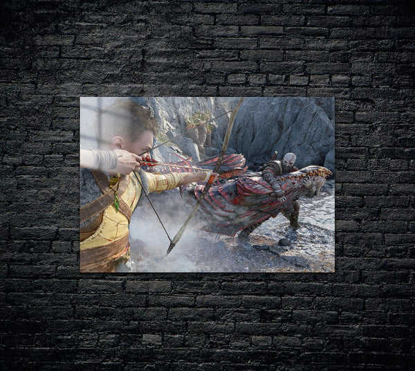God Of War Kratos Atreus Metal Poster 363