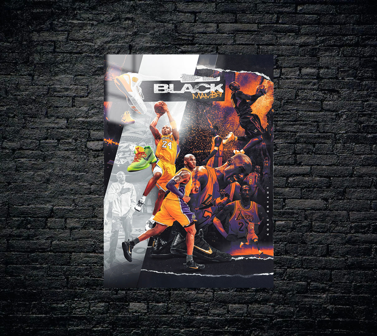 Kobe Bryant Metal Poster 1420