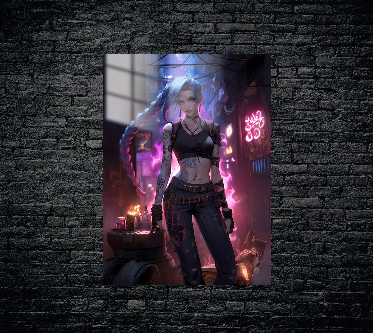 Arcane Jinx League of Legends LOL Metal Poster 523