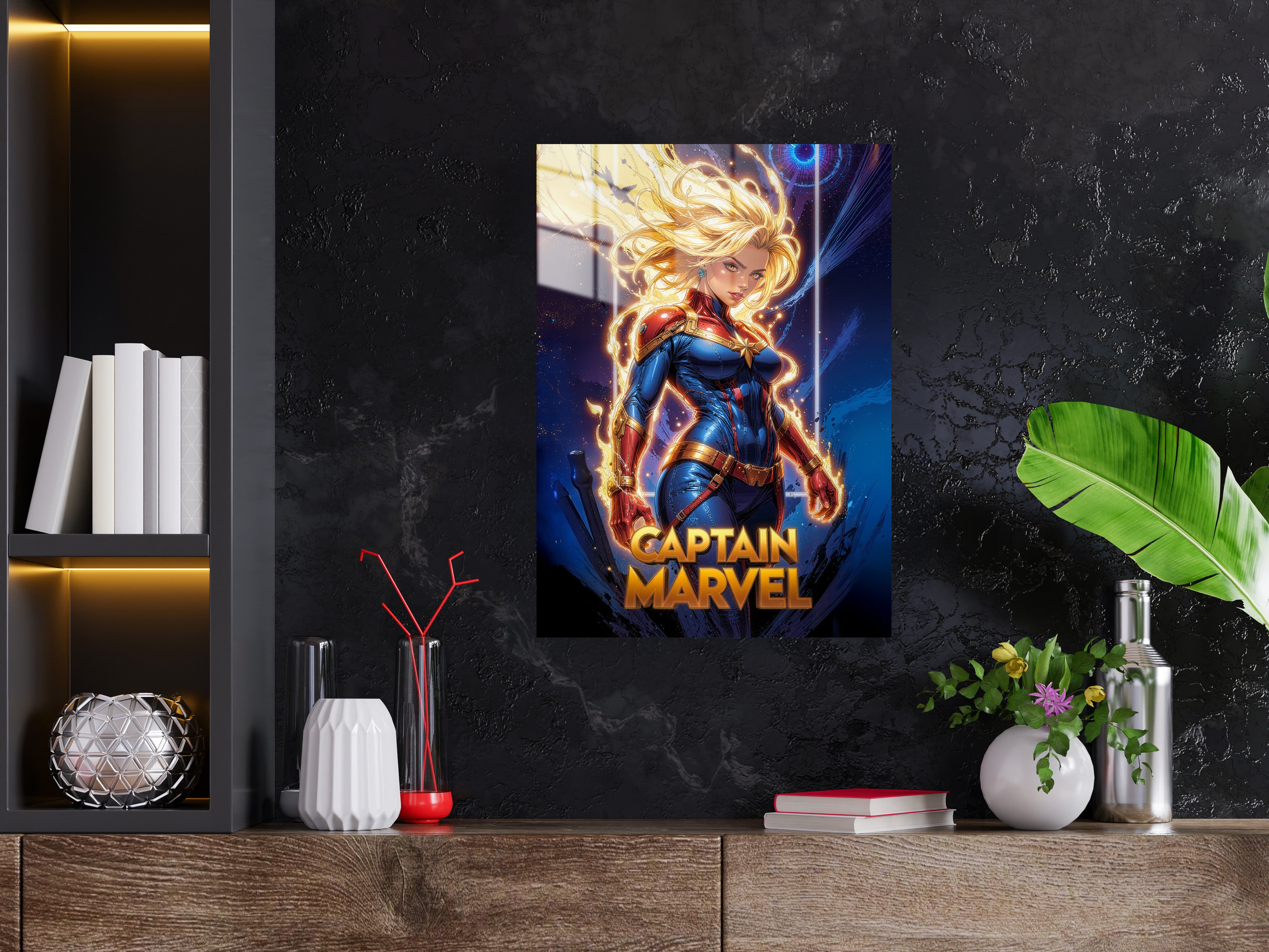 Captain Marvel Metal Poster 580