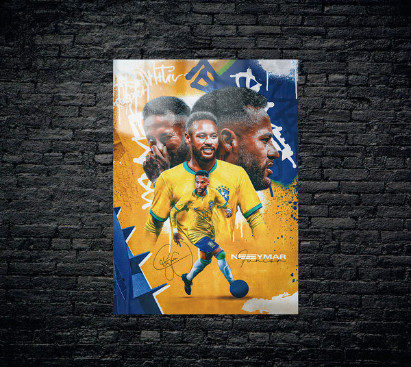 Neymar Metal Poster 1402