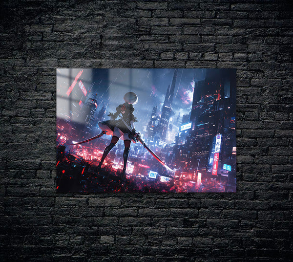 Nier Automata 2B Metal Poster 694