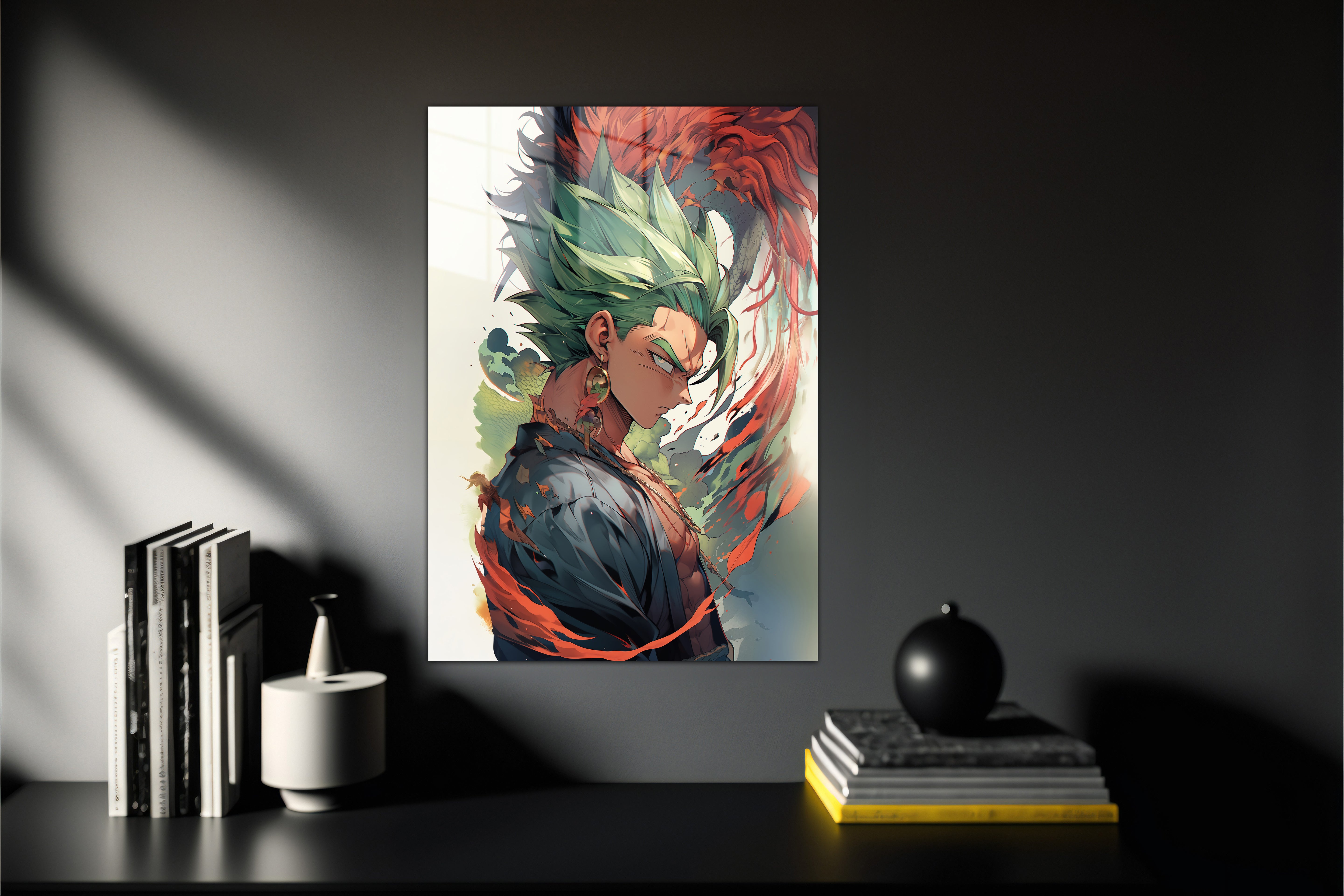 One Piece Zoro Dragon Ball Crossover Metal Poster 713
