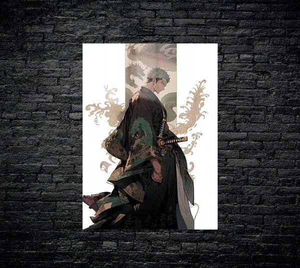 One Piece Zoro Crossover Metal Poster 742