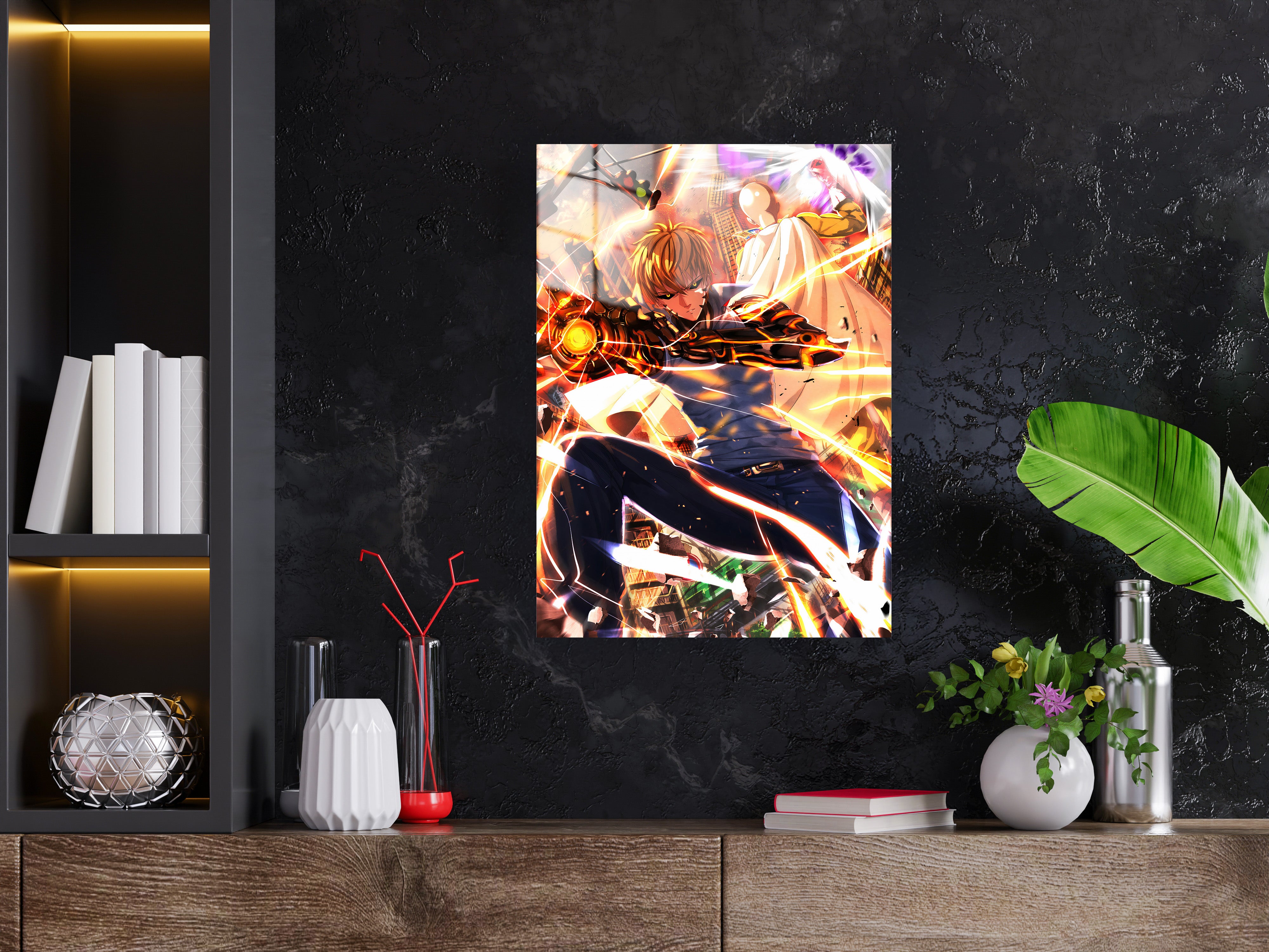 One Punch Man Genos Saitama Metal Poster 760