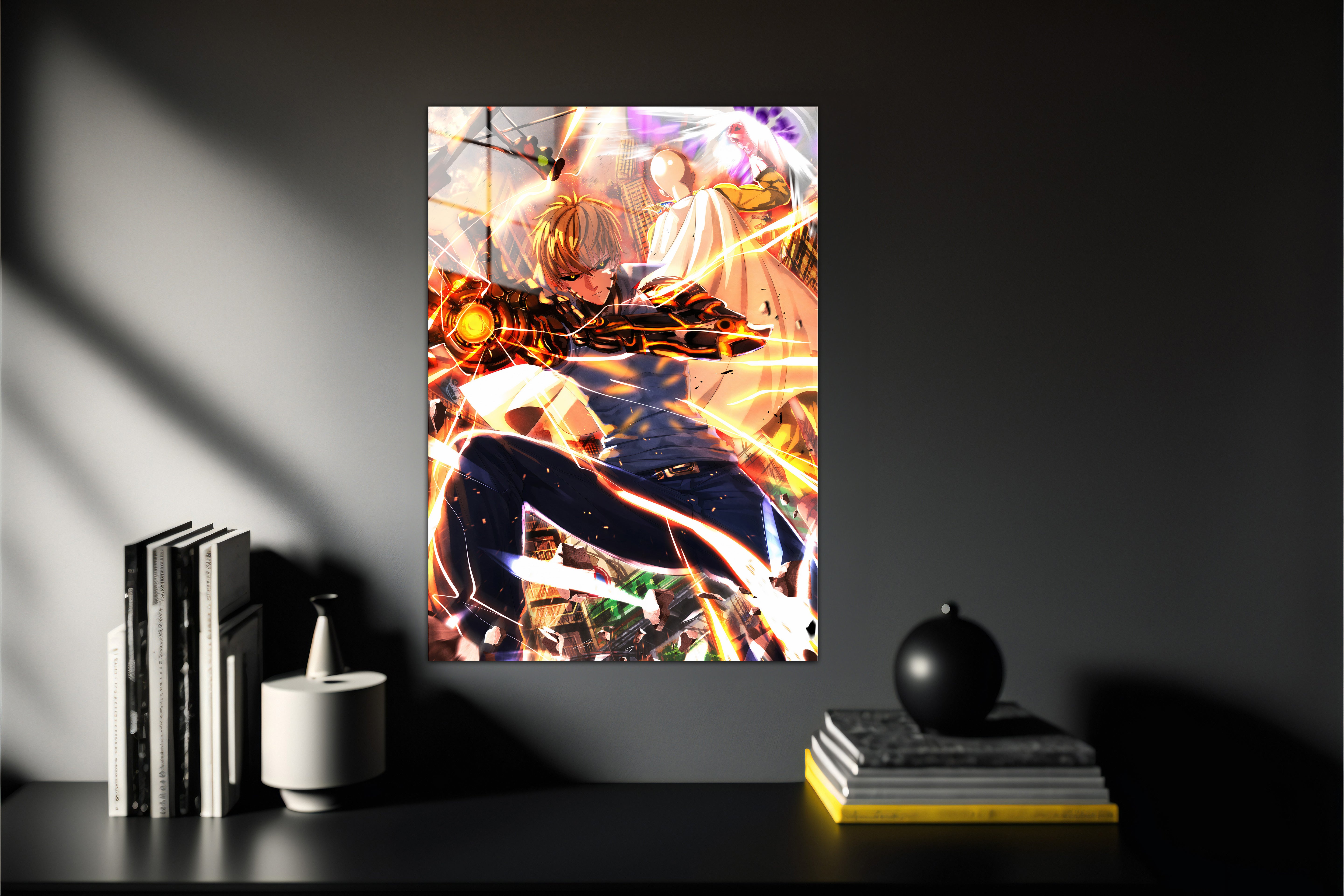 One Punch Man Genos Saitama Metal Poster 760