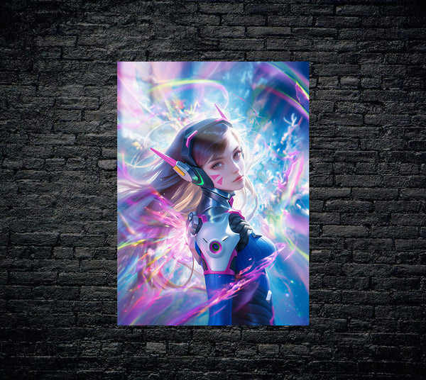 Overwatch Dva Metal Poster 777