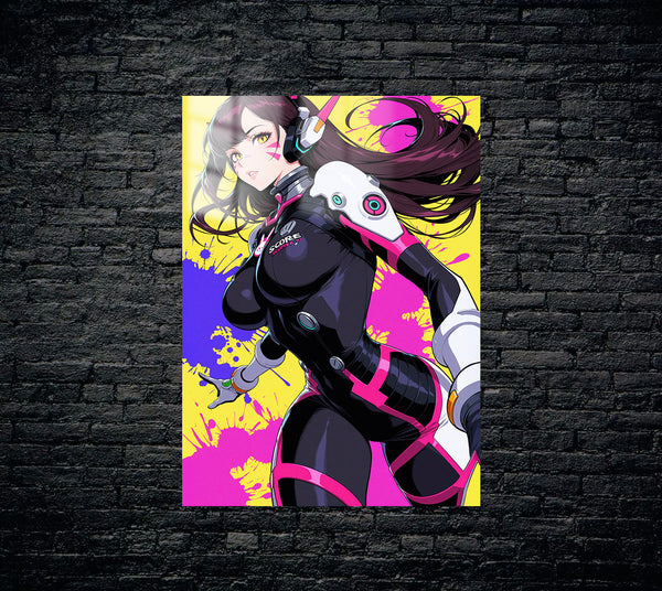 Overwatch Dva Metal Poster 779