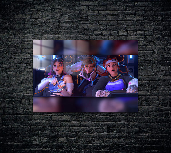Overwatch Tracer Brigitte Kiriko Metal Poster 782