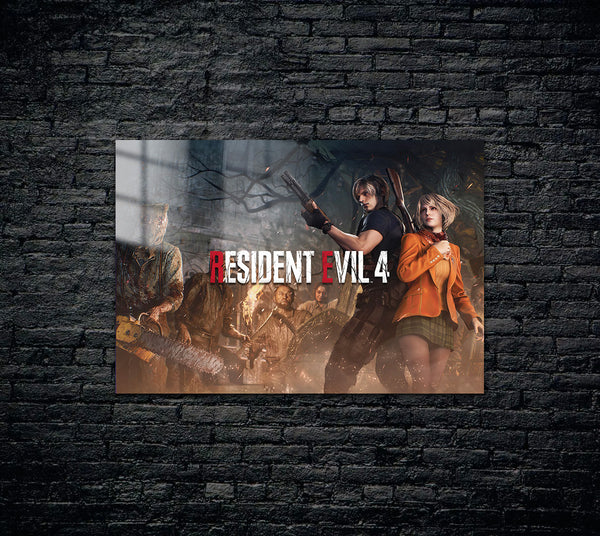 Resident Evil 4 Leon Ashley Metal Poster 822
