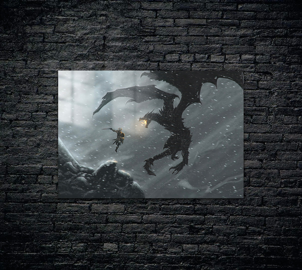 Skyrim Dragonborn Metal Poster 836