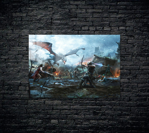 Skyrim Dragonborn Metal Poster 840