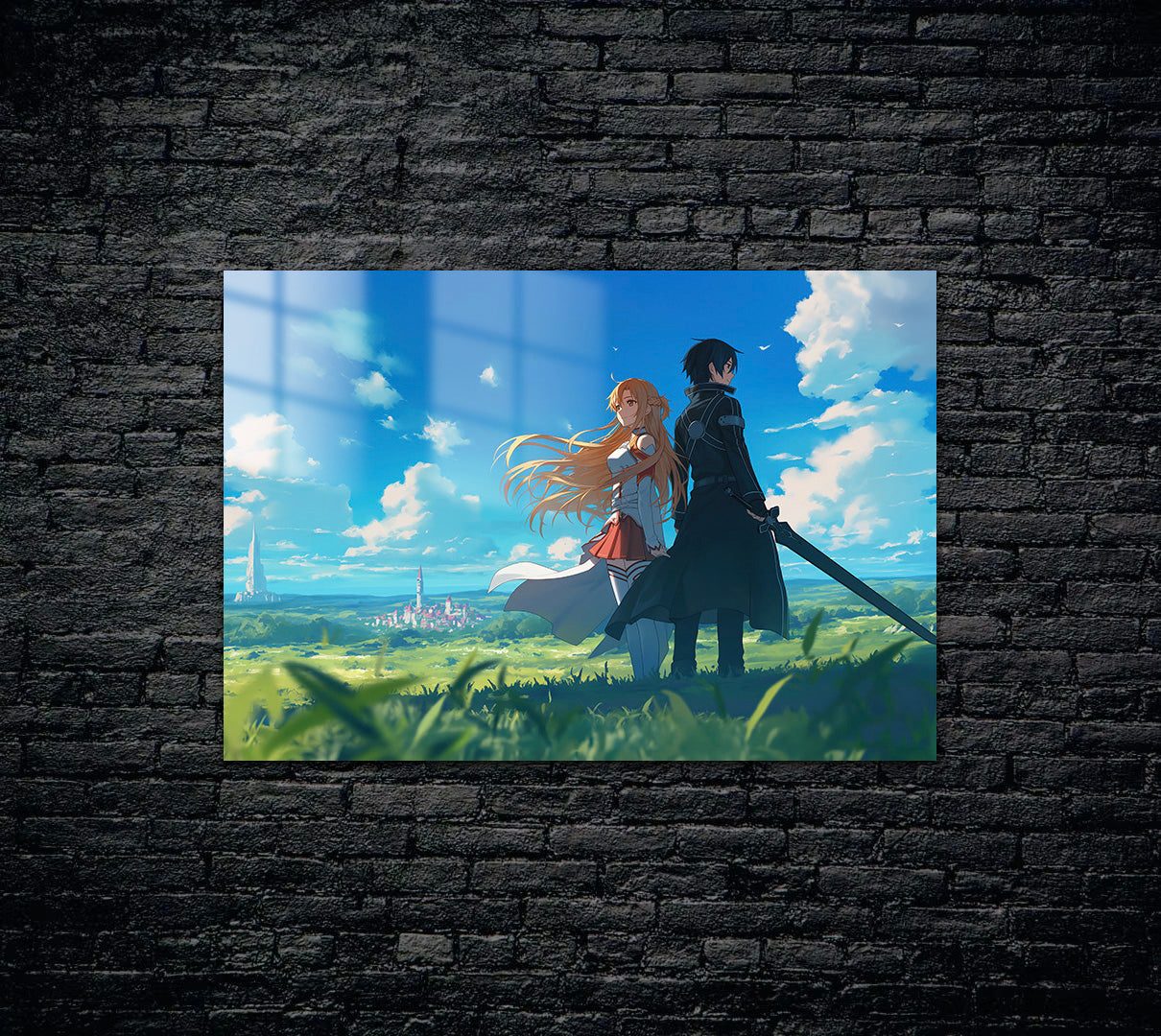 Sword Art Online Asuna Kirito Metal Poster 890