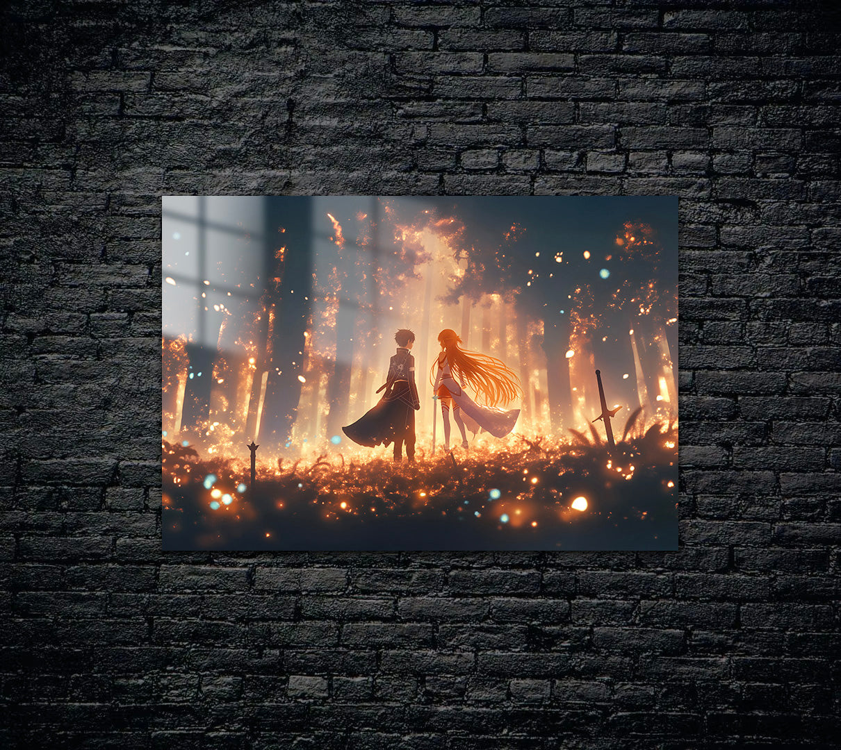 Sword Art Online Asuna Kirito Metal Poster 891