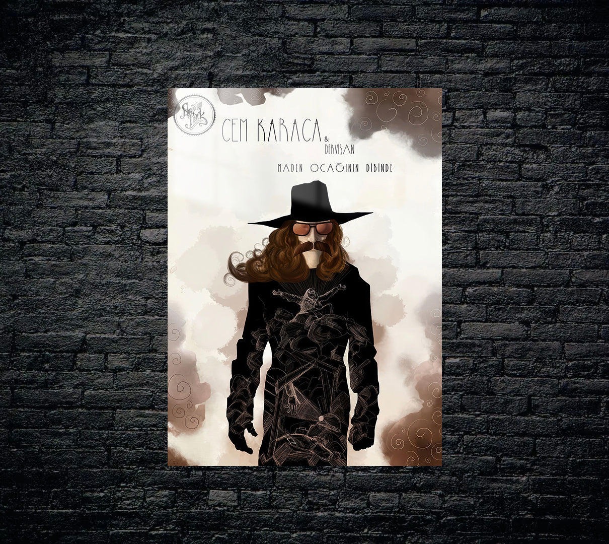 Cem Karaca Metal Poster 1554