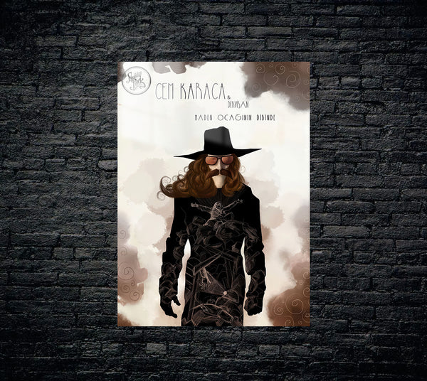 Cem Karaca Metal Poster 1554