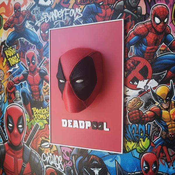Deadpool Maske 3 Boyutlu Figür Poster