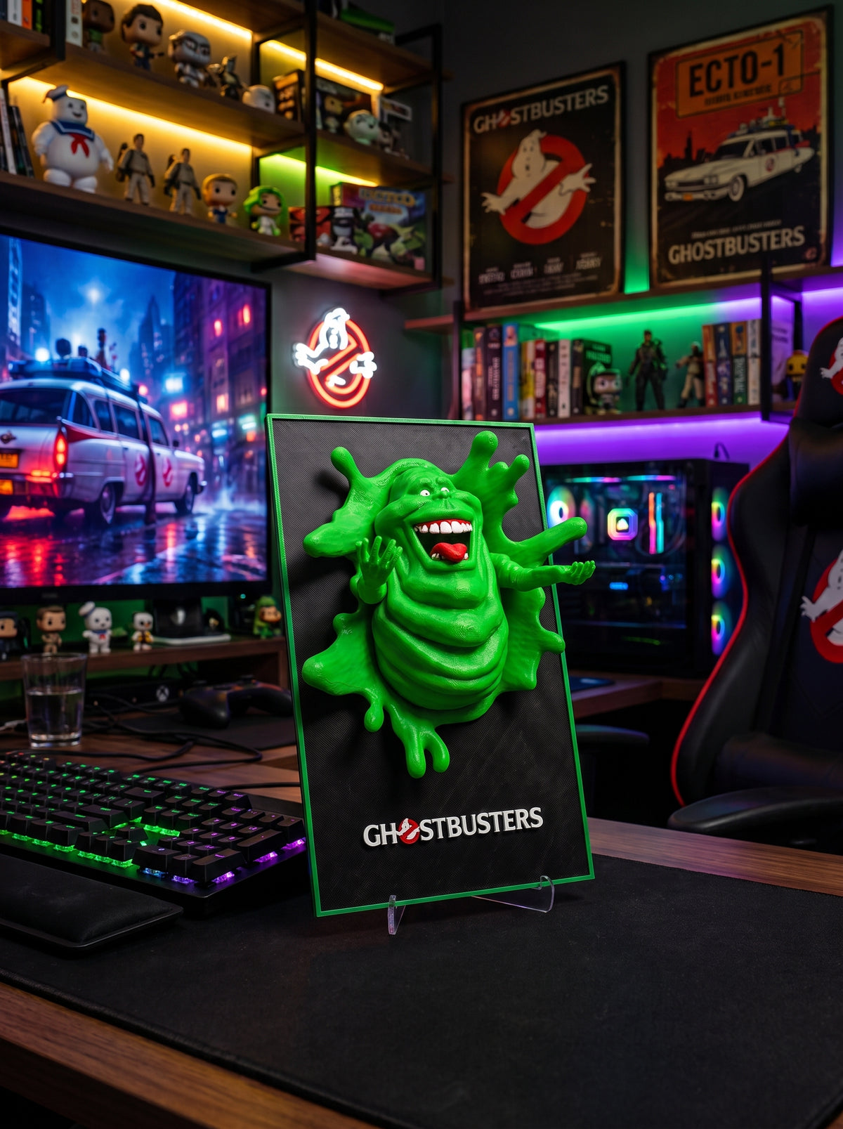 Ghostbusters Slimer Figür Poster