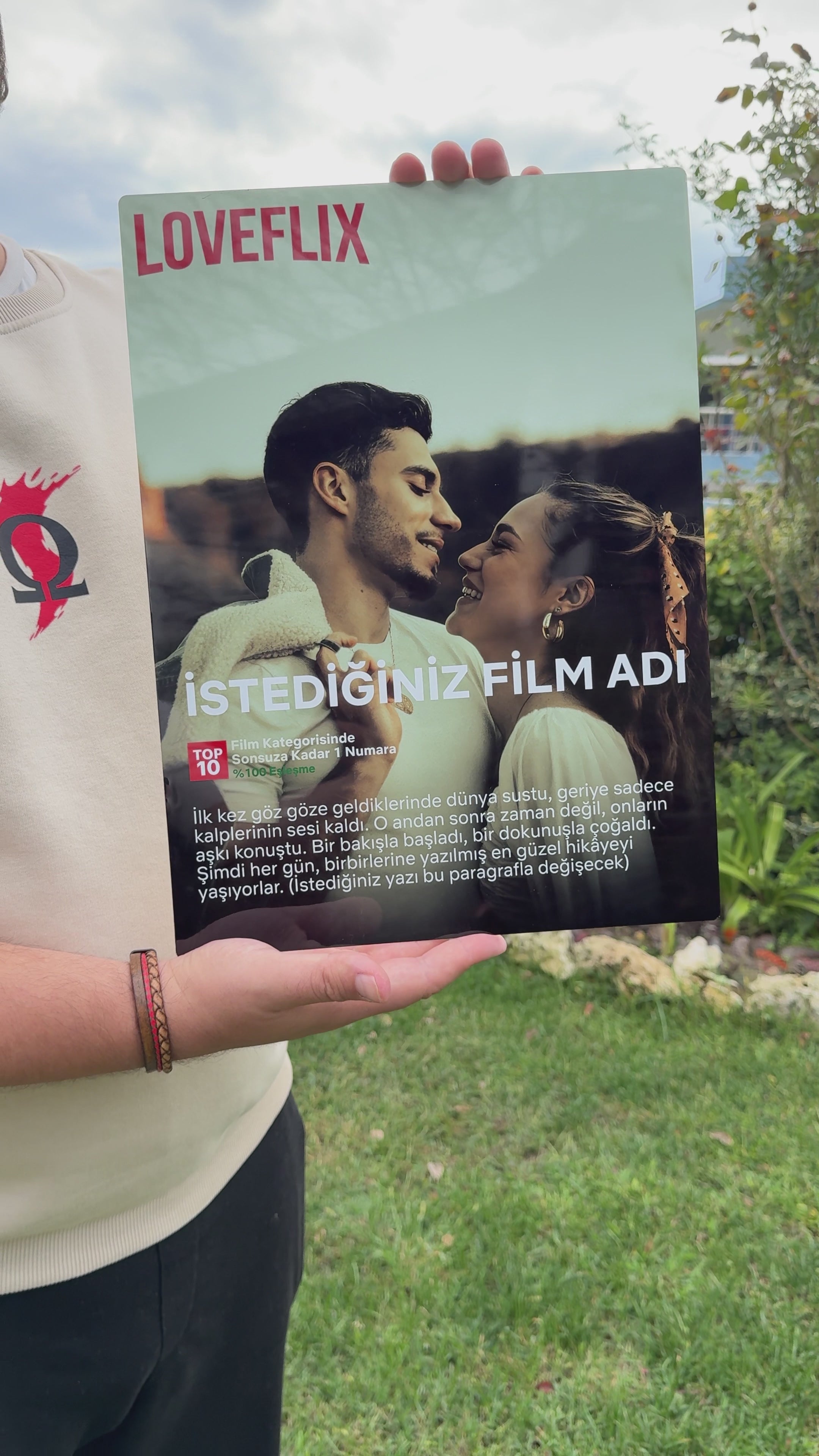 Loveflix Kişiselleştirilebilir Metal Poster